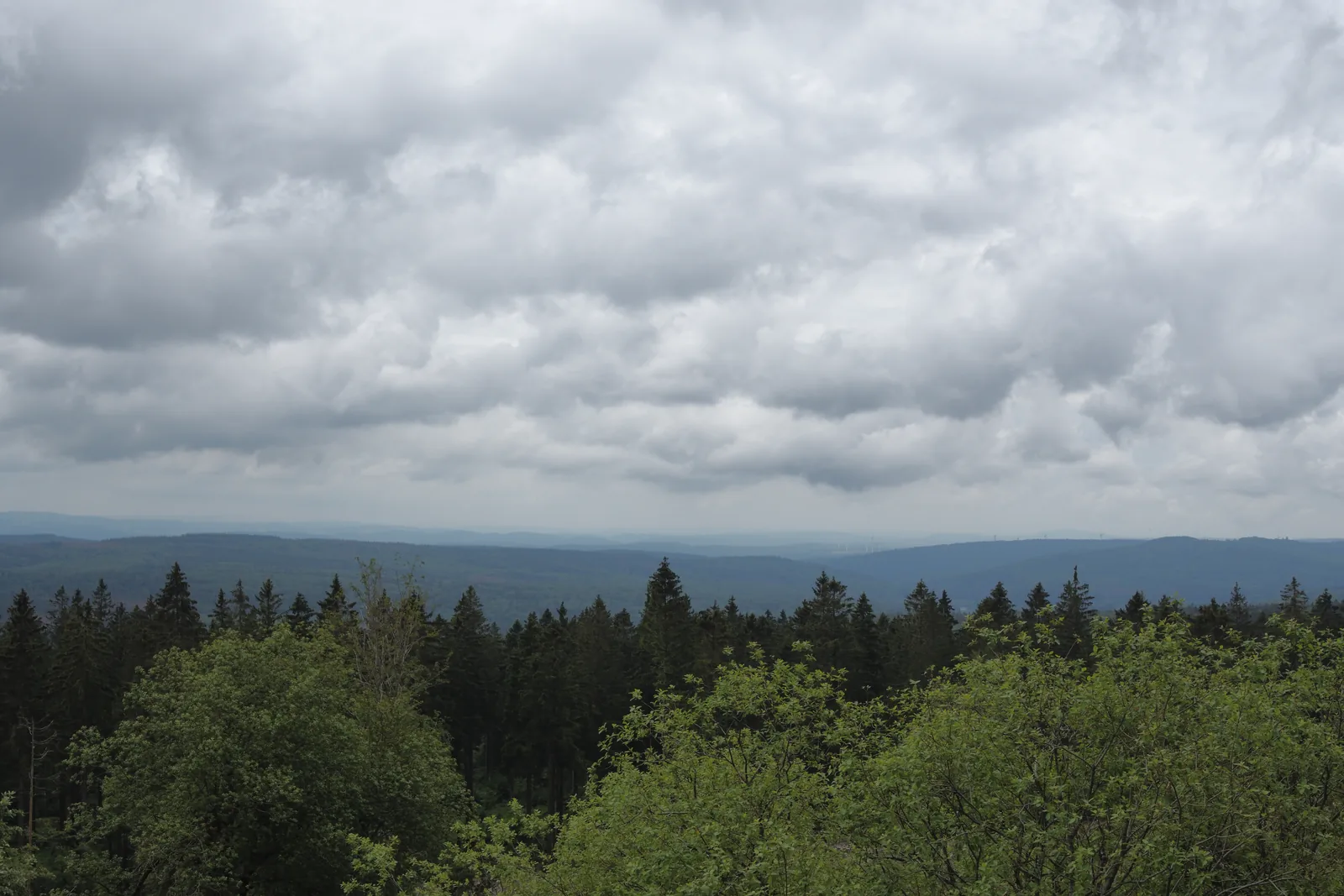 Blick vom Erbeskopf in die Hunsrücklandschaft