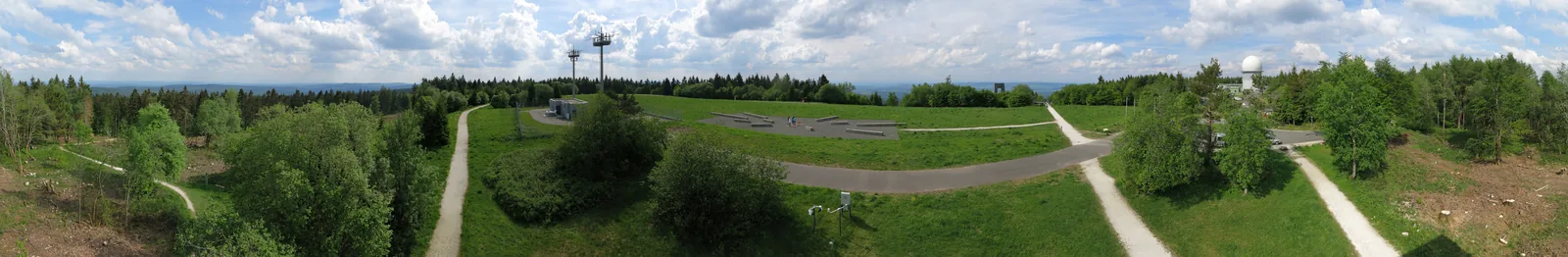 Panorama vom Aussichtsturm auf dem Erbeskopf über den Hunsrück