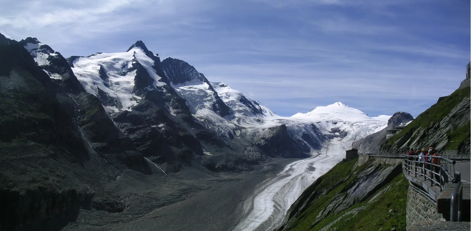 Der Großglockner über der Pasterze, gesehen von der Kaiser-Franz-Josefs-Höhe