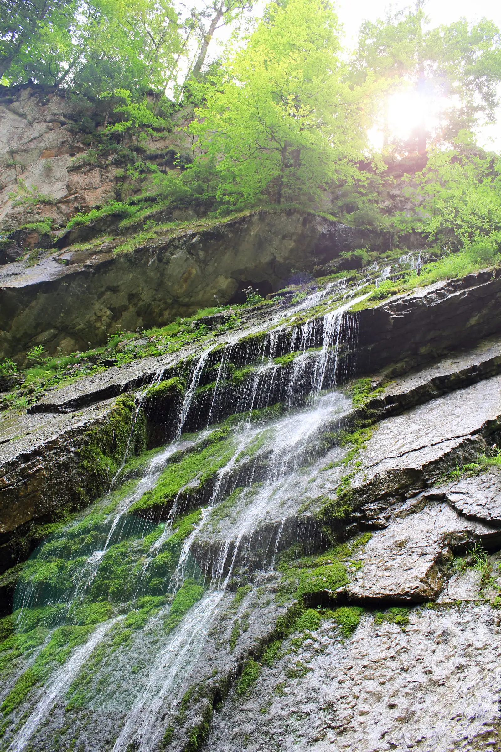 In der Wimbachklamm zwischen den Felswänden
