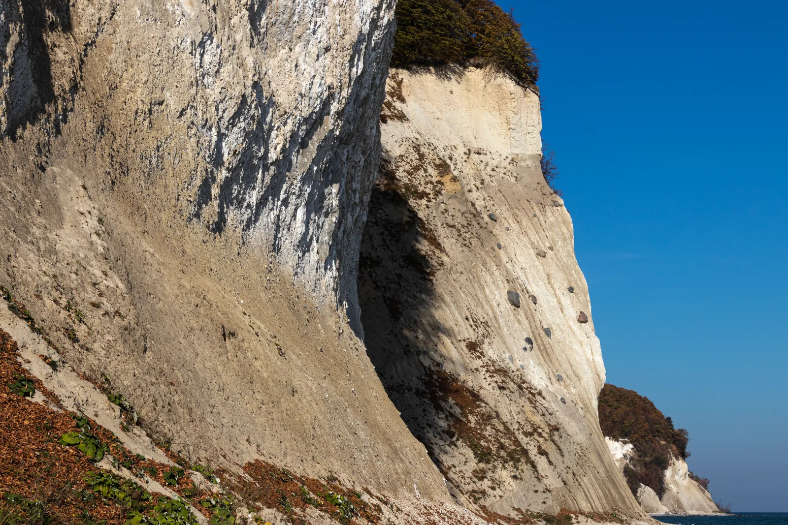 Die Kreidewand der Wissower Klinken im Sonnenlicht
